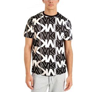 NWT Michael Kors Men's All Over Black/White Logo Print T Shirt